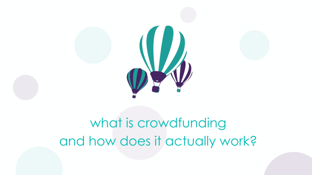 image of 3 air balloons with text what is crowding funding