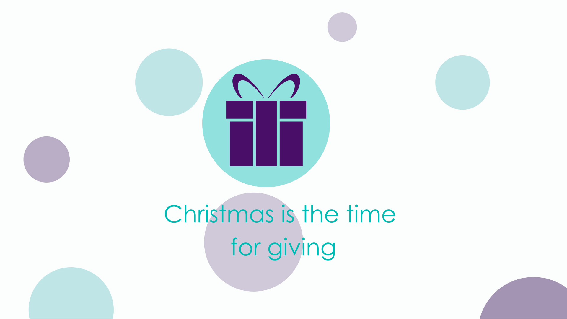 Christmas is the time for giving