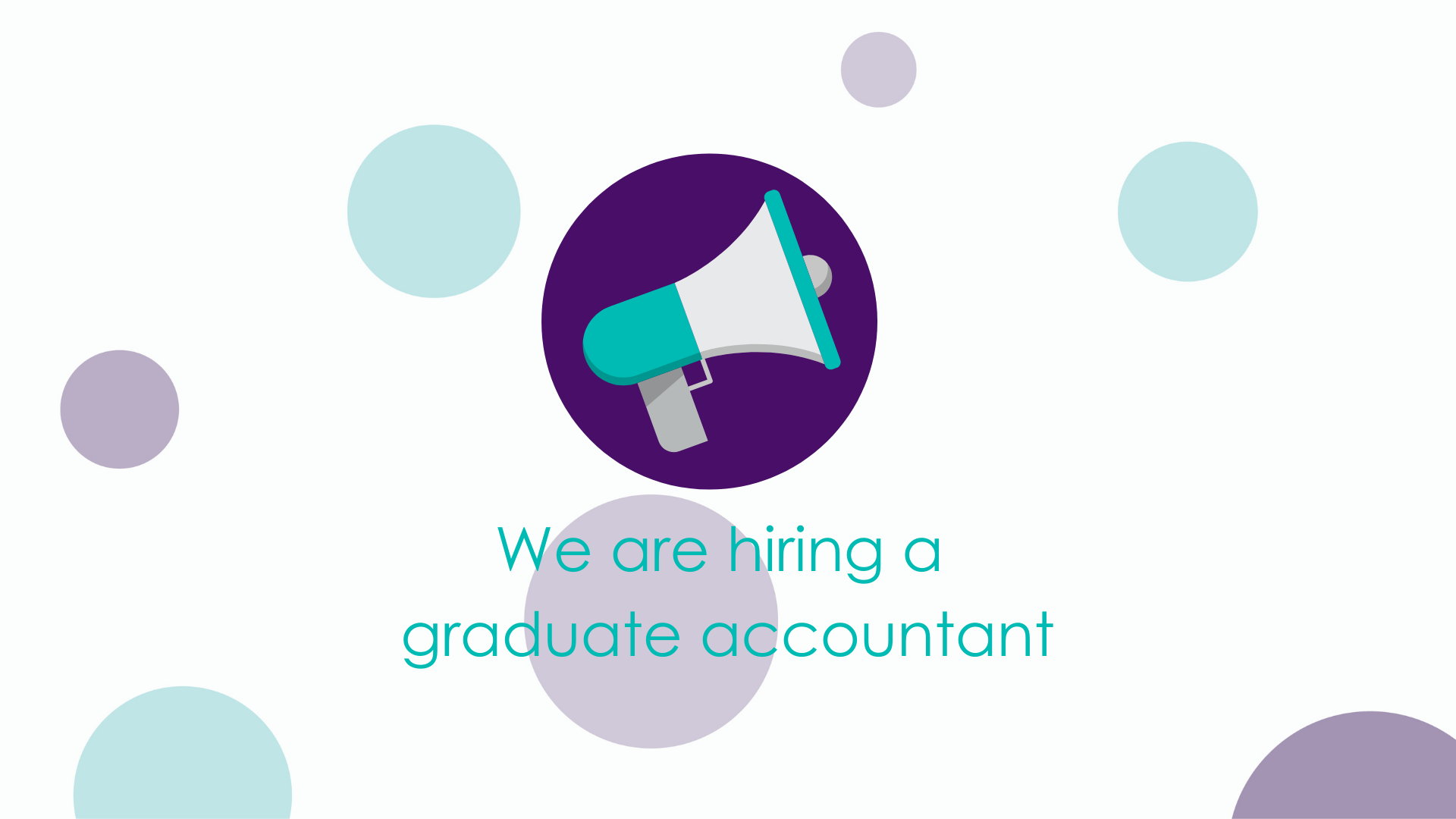 We are recruiting for a graduate accountant