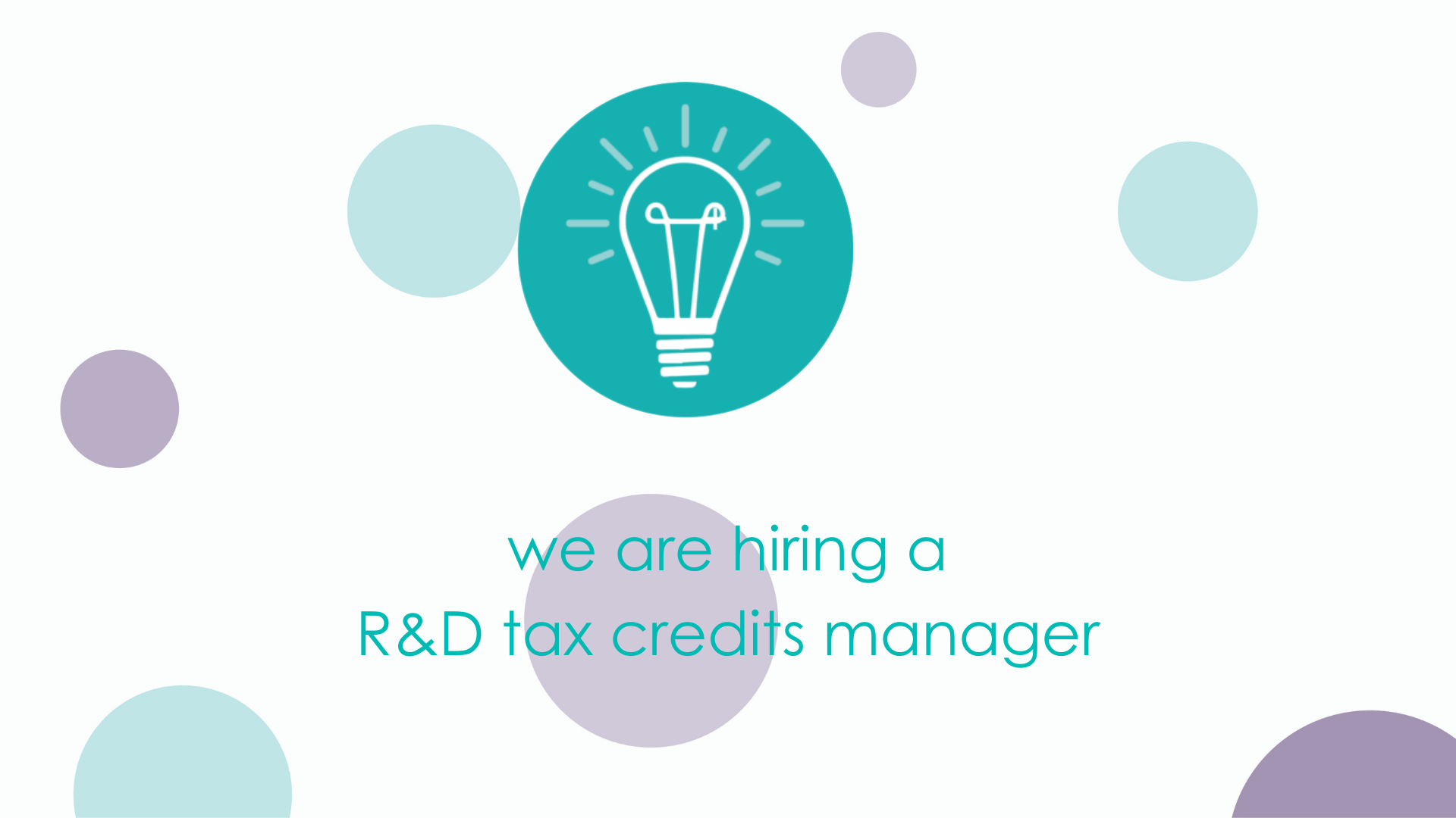 R&D Tax Credits Manager