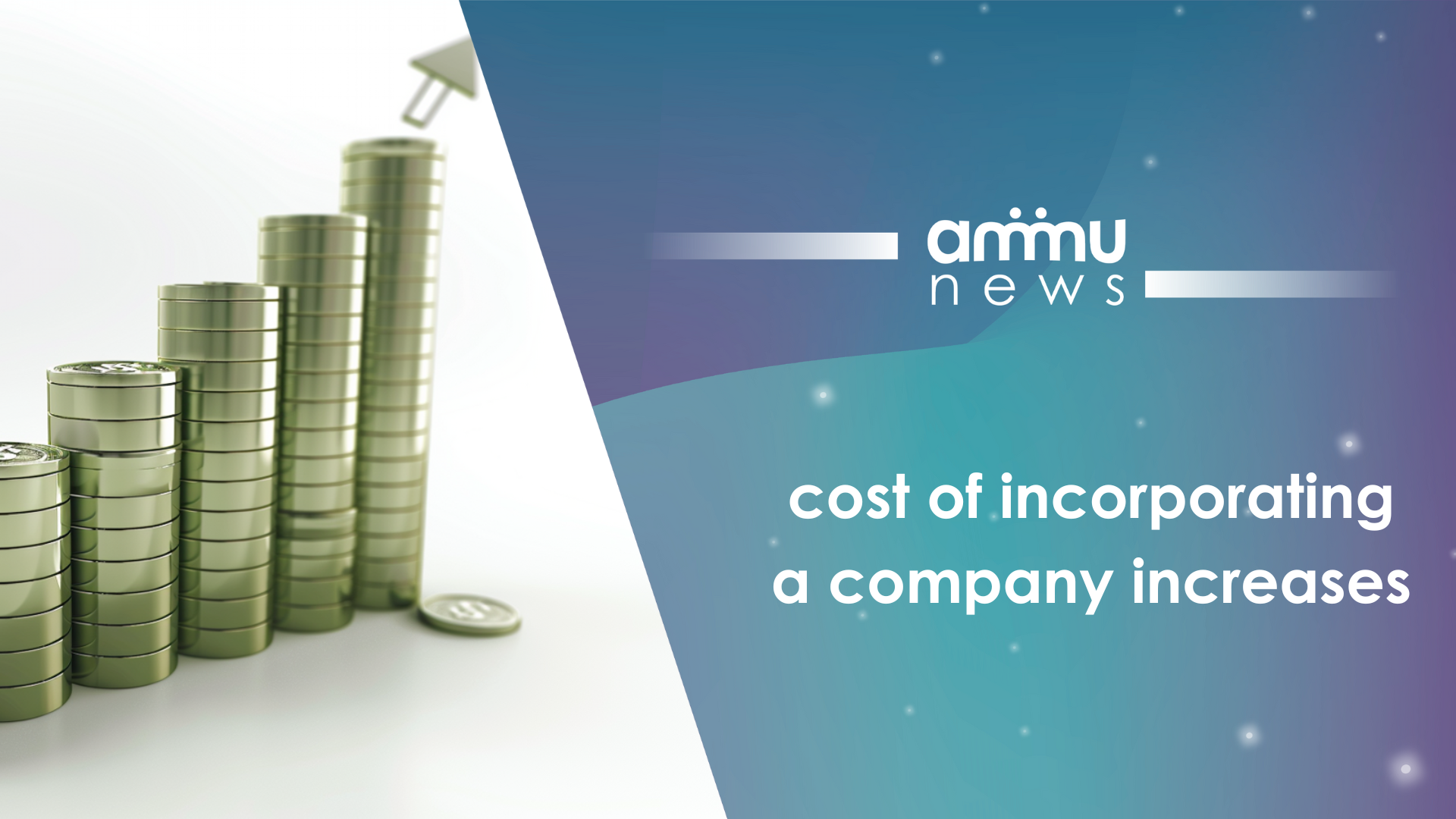The cost of incorporating a company increases